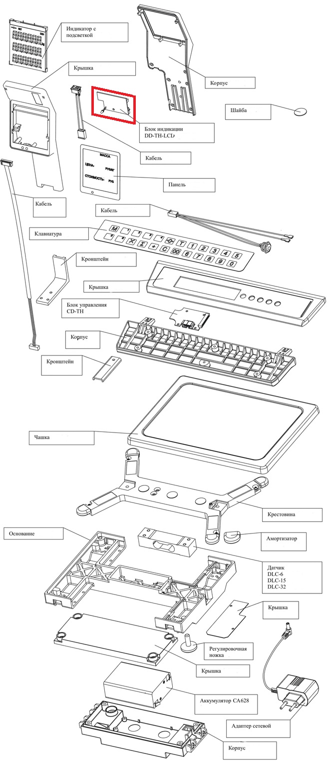 Блок индикации DD-T-LCD Мк5.043.123 10г Масса-К МК-ТН11